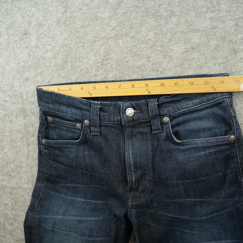 Nudie Jeans Mens 28 Blue Lean Dean Slim Straight Leg Mid Rise Organic - Picture 8 of 12